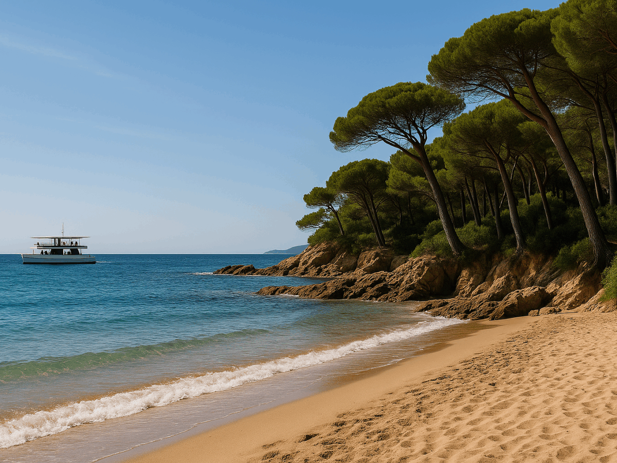 plage en bord de pinède à giens (Hyères, près de toulon) pour organisation de team building