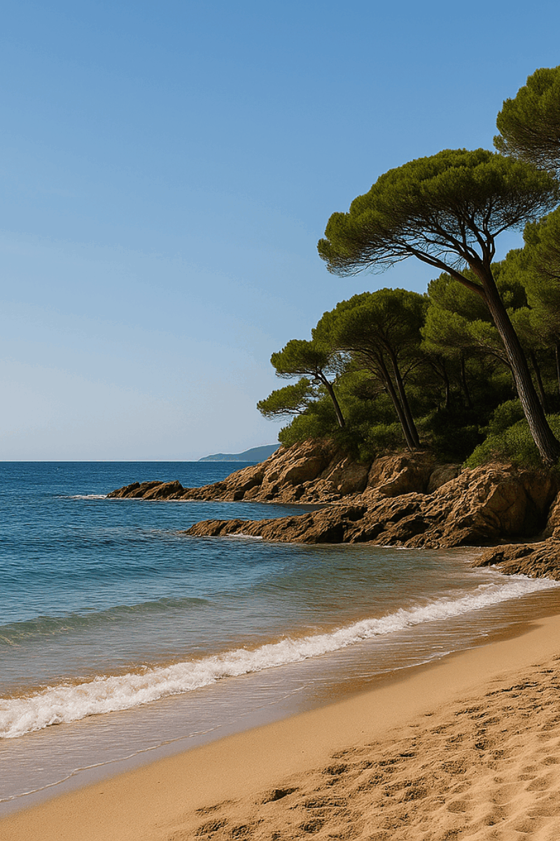plage en bord de pinède à giens (Hyères, près de toulon) pour organisation de team building