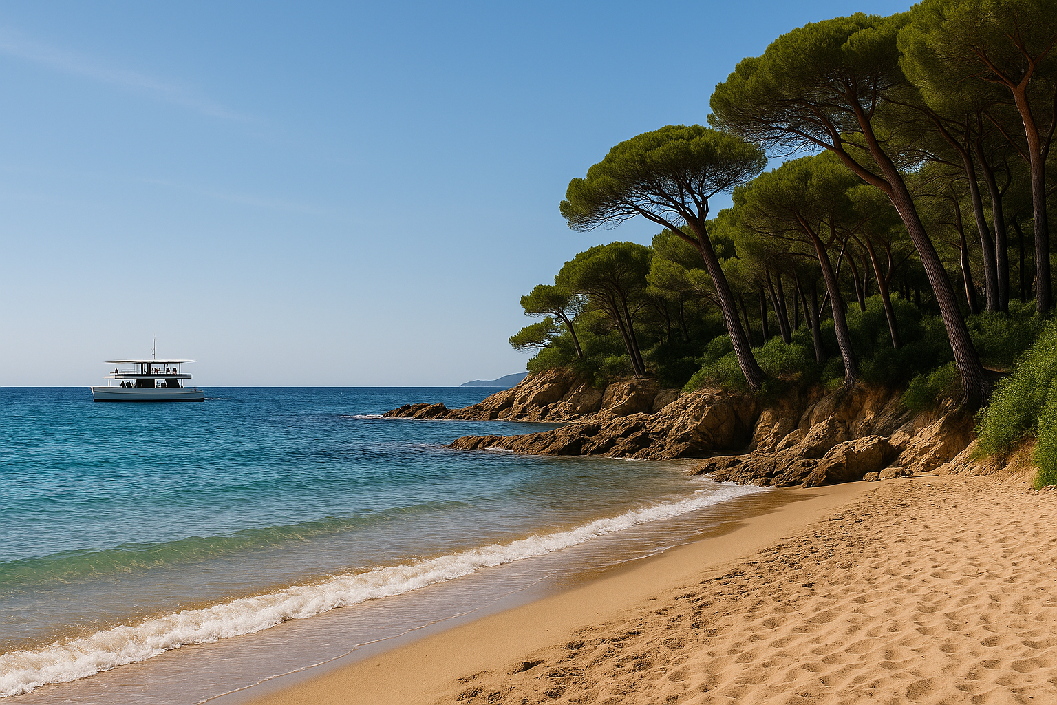 plage en bord de pinède à giens (Hyères, près de toulon) pour organisation de team building